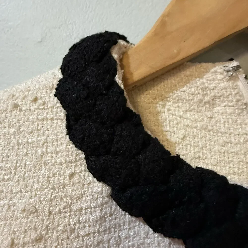 Tuckernuck Womens Cream Sheath Dress with Peter Pan Collar Size XS - Picture 10 of 11